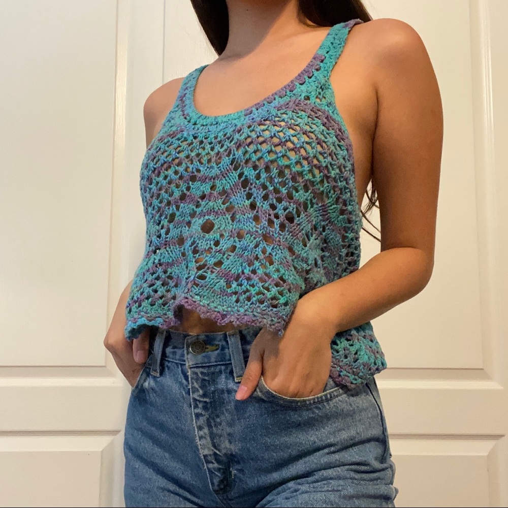 Free People Tie Dye Woven Tank